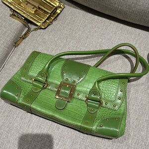 MK GREEN CROC BAG